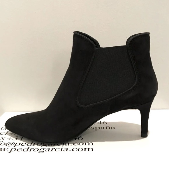 Pedro Garcia Engel Chelsea Suede Booties Black - Picture 5 of 10